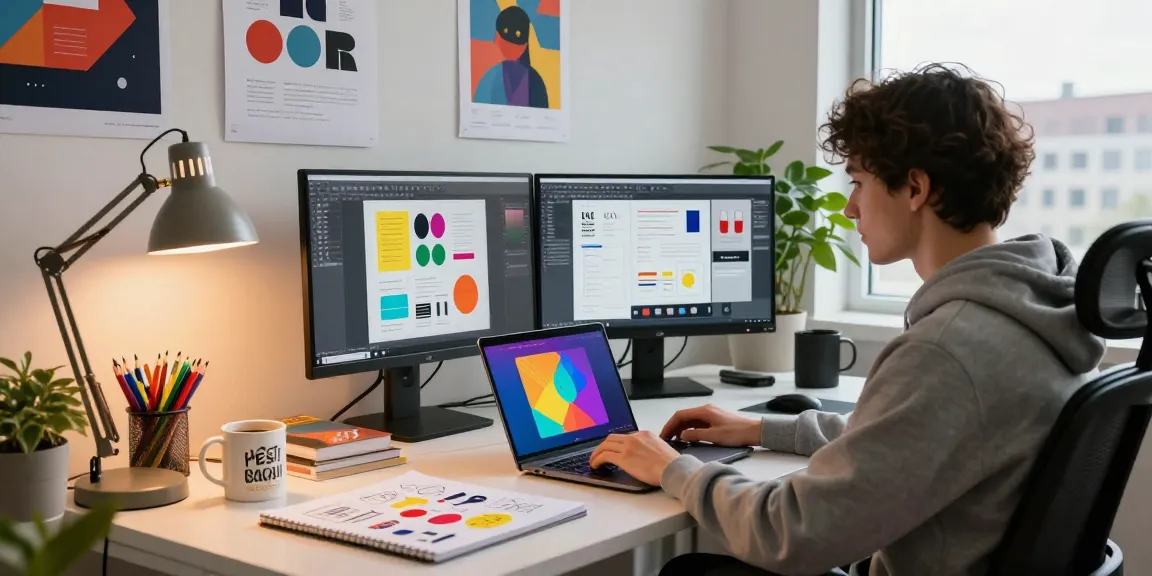 Creative workspace of designer using WPS Official Website tools to enhance productivity and design.