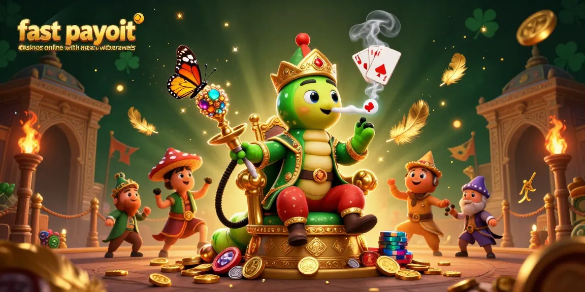 Experience fast payout casinos online with instant withdrawals featuring animated characters and vibrant casino elements.